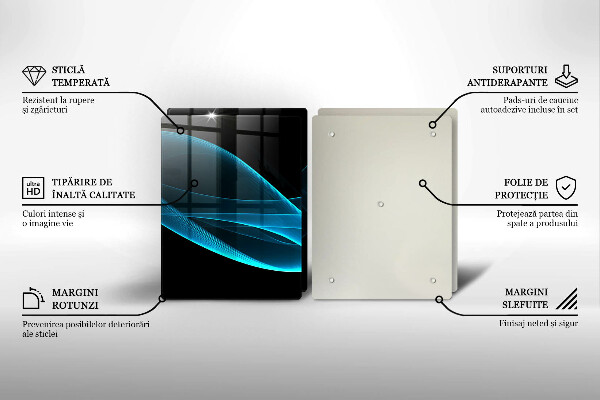 Protector pared cocina Abstracción azul