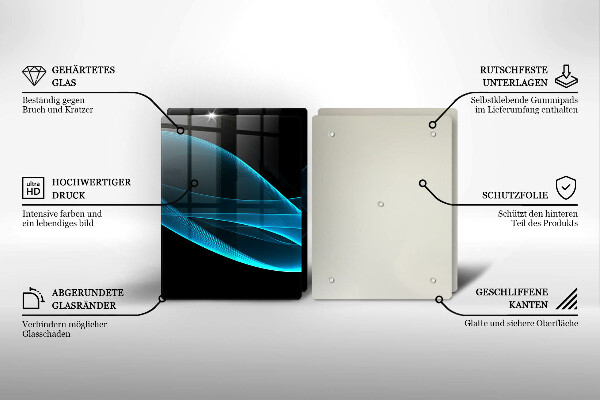 Protector pared cocina Abstracción azul