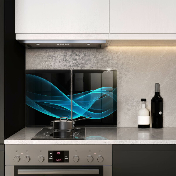 Protector pared cocina Abstracción azul