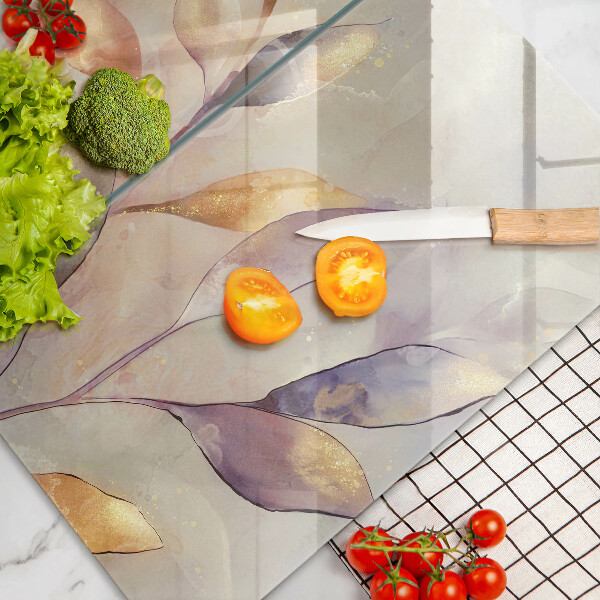 Protector pared cocina Hojas boho pintadas