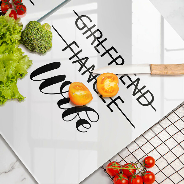 Protector pared cocina Inscripción frase patrón.