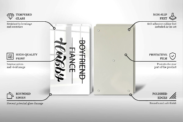 Protector pared cocina Inscripción frase patrón.