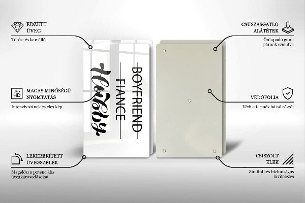 Protector pared cocina Inscripción frase patrón.