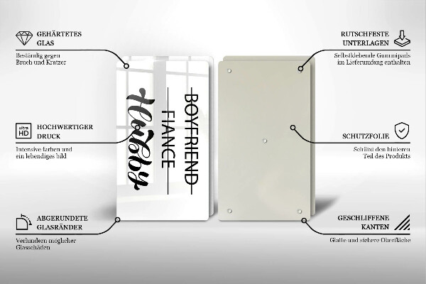 Protector pared cocina Inscripción frase patrón.