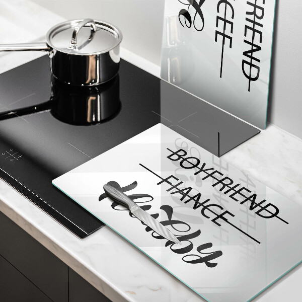 Protector pared cocina Inscripción frase patrón.