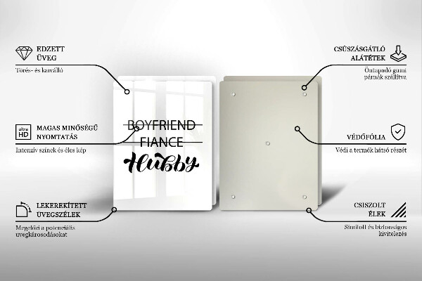 Protector pared cocina Inscripción frase patrón.