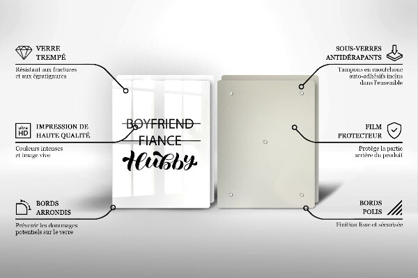 Protector pared cocina Inscripción frase patrón.