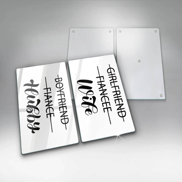 Protector pared cocina Inscripción frase patrón.