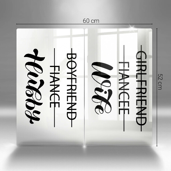 Protector pared cocina Inscripción frase patrón.