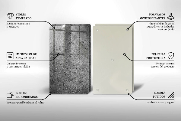 Protector pared cocina Textura de piedra de hormigón