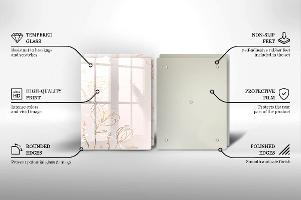 Protector pared cocina Contornos de flores