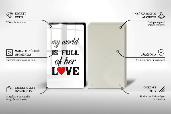 Protector pared cocina Inscripción frase