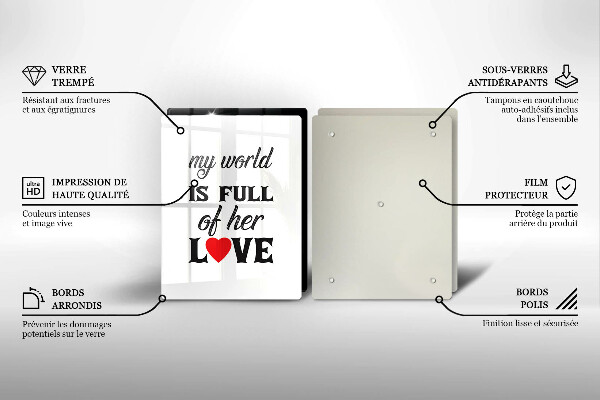 Protector pared cocina Inscripción frase