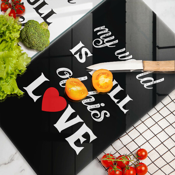 Protector pared cocina Inscripción frase