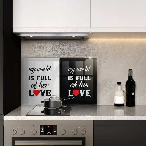 Protector pared cocina Inscripción frase