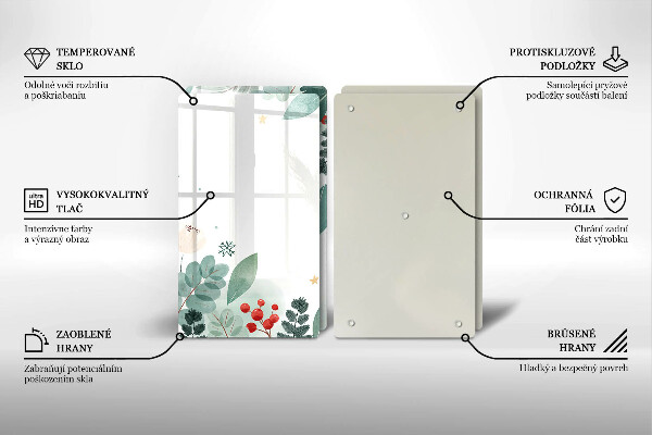 Protector pared cocina Hojas de acuarela