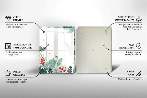 Protector pared cocina Hojas de acuarela