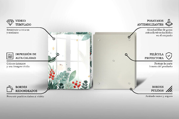 Protector pared cocina Hojas de acuarela