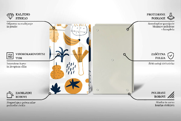 Protector pared cocina Ilustración de comida