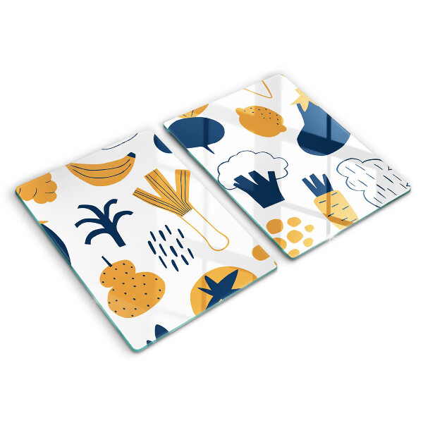 Protector pared cocina Ilustración de comida