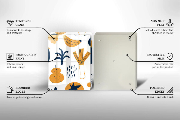 Protector pared cocina Ilustración de comida