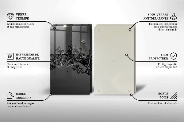 Protector pared cocina Formas abstractas 3d