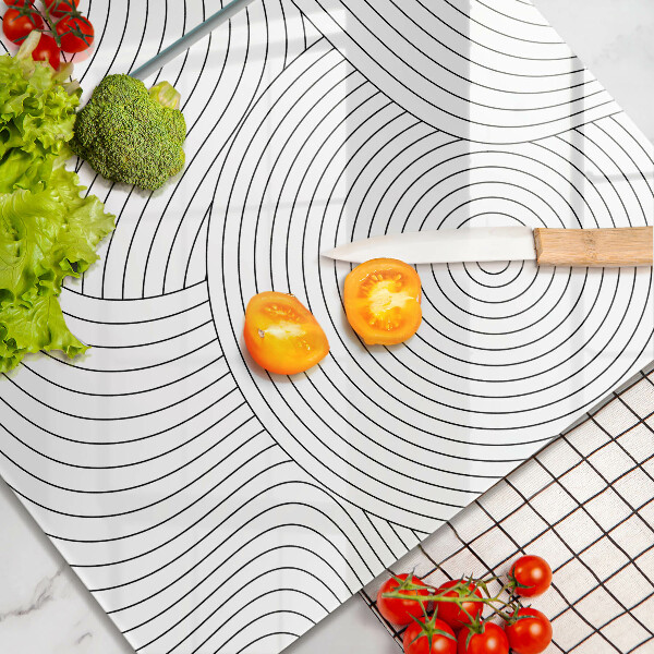 Protector pared cocina Abstracción de líneas negras