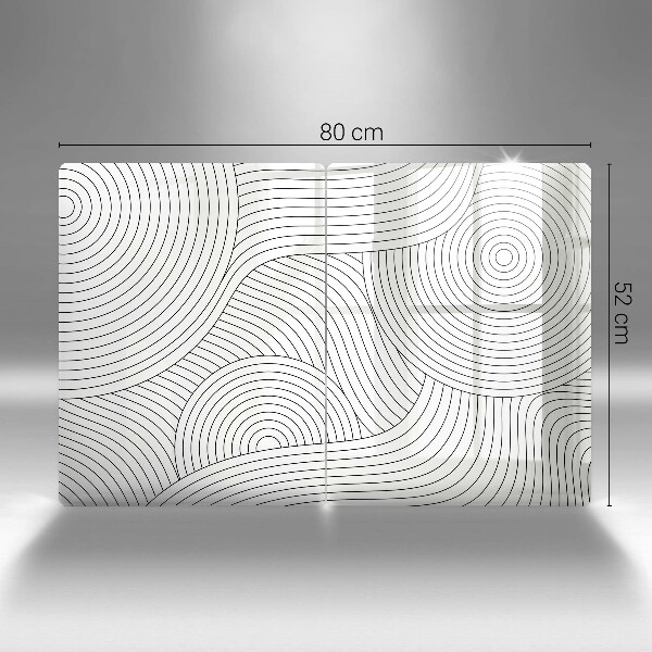 Protector pared cocina Abstracción de líneas negras