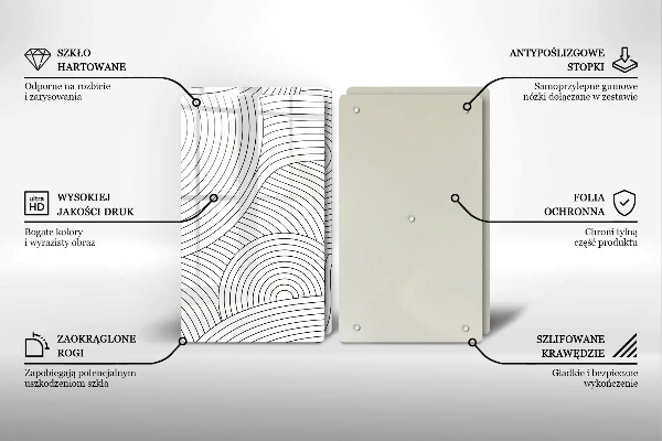 Protector pared cocina Abstracción de líneas negras