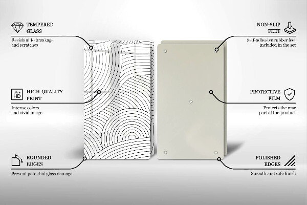 Protector pared cocina Abstracción de líneas negras