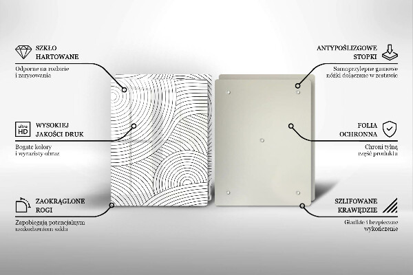 Protector pared cocina Abstracción de líneas negras