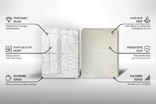 Protector pared cocina Abstracción de líneas negras