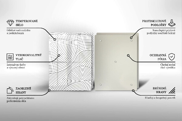 Protector pared cocina Abstracción de líneas negras