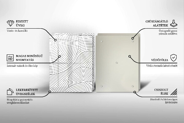 Protector pared cocina Abstracción de líneas negras