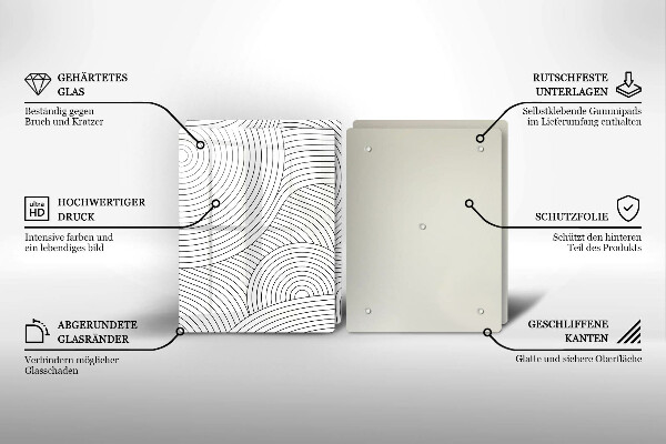 Protector pared cocina Abstracción de líneas negras