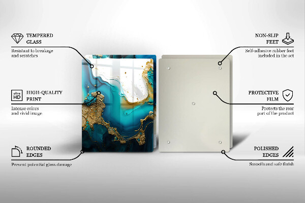 Protector pared cocina Abstracción turquesa