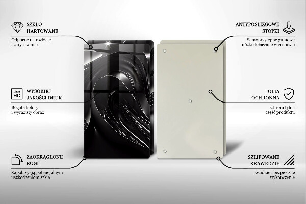 Protector pared cocina Masa negra abstracta