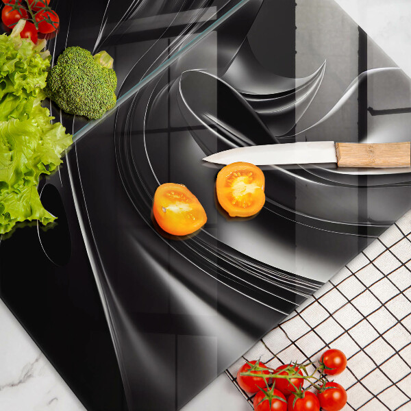 Protector pared cocina Masa negra abstracta