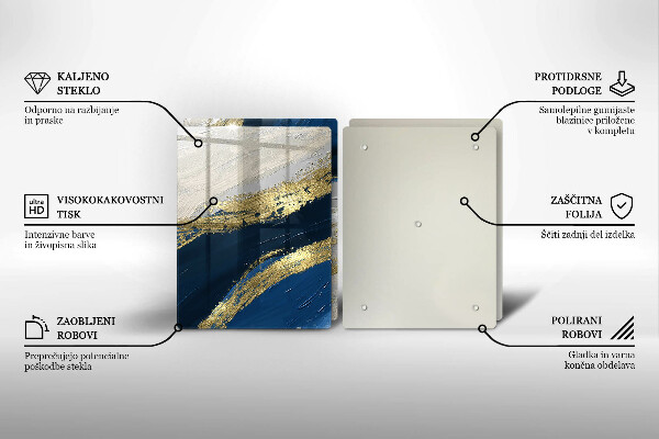 Protector pared cocina Textura con oro