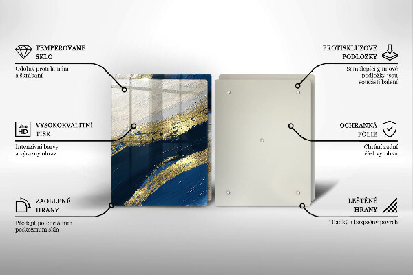 Protector pared cocina Textura con oro