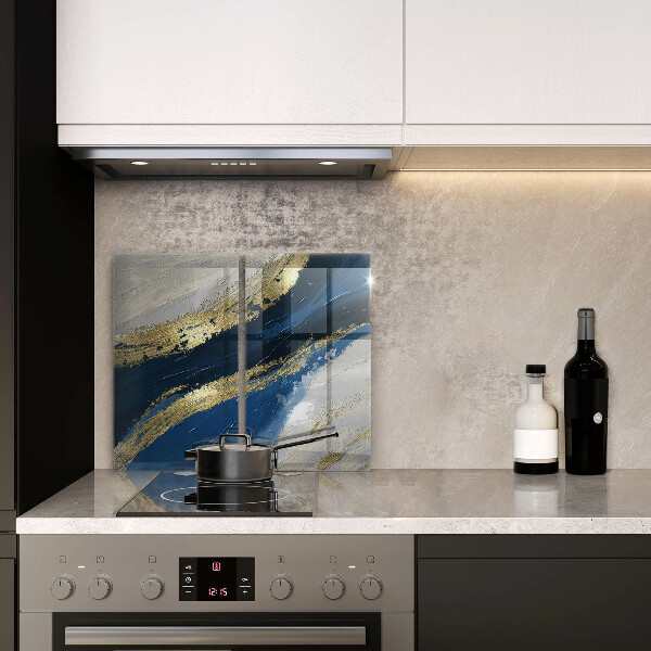 Protector pared cocina Textura con oro