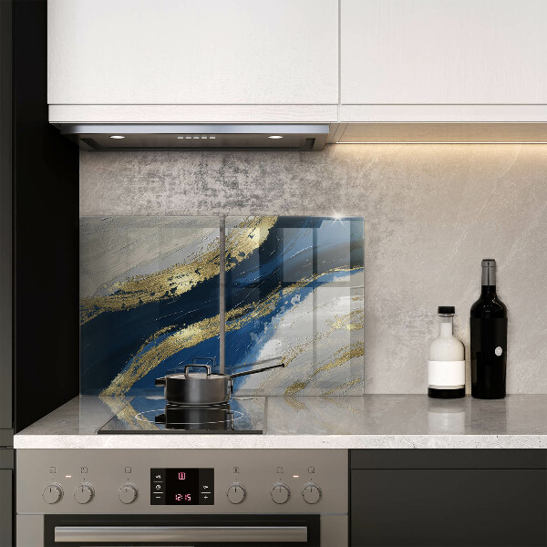 Protector pared cocina Textura con oro