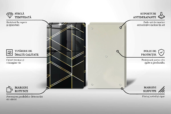 Protector pared cocina Triángulos abstractos