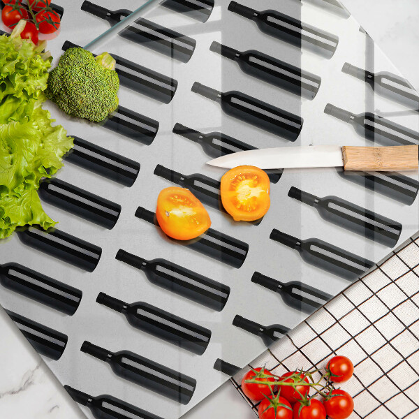 Tapa encimera Botellas de vino negro