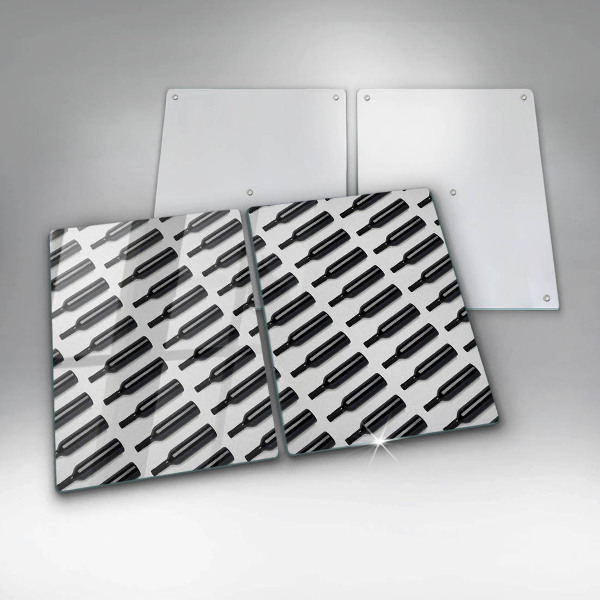 Tapa encimera Botellas de vino negro