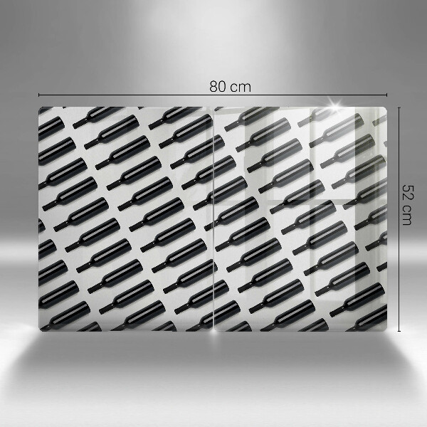 Tapa encimera Botellas de vino negro