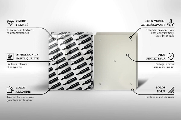 Tapa encimera Botellas de vino negro