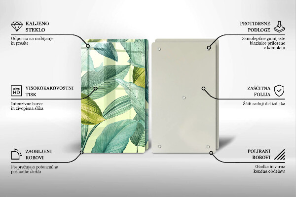 Tapa encimera Hojas tropicales verdes