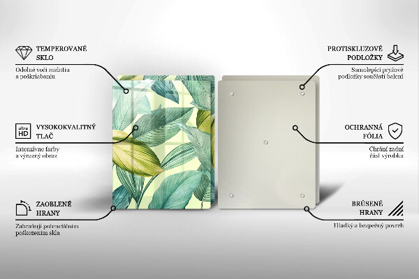 Tapa encimera Hojas tropicales verdes