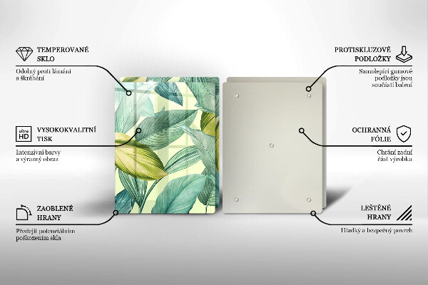 Tapa encimera Hojas tropicales verdes